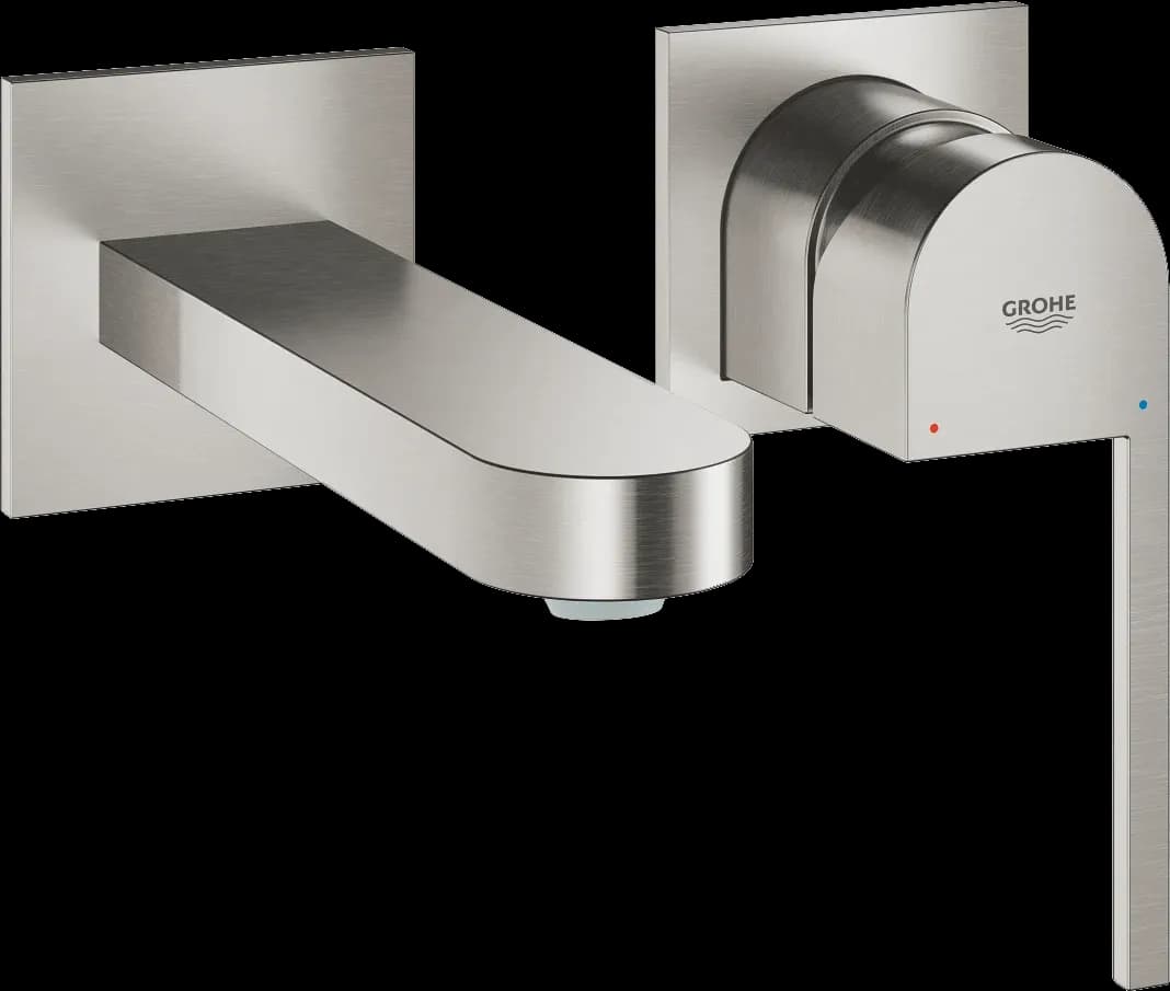 GROHE Plus Baterie lavoar cu 2 găuri Mărimea M - finisaj Supersteel Infinity