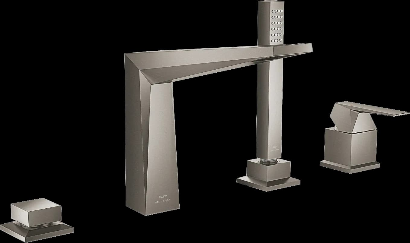 GROHE Allure Brilliant Baterie cadă monocomandă cu 4 găuri - finisaj Antracit - Brushed Hard Graphite
