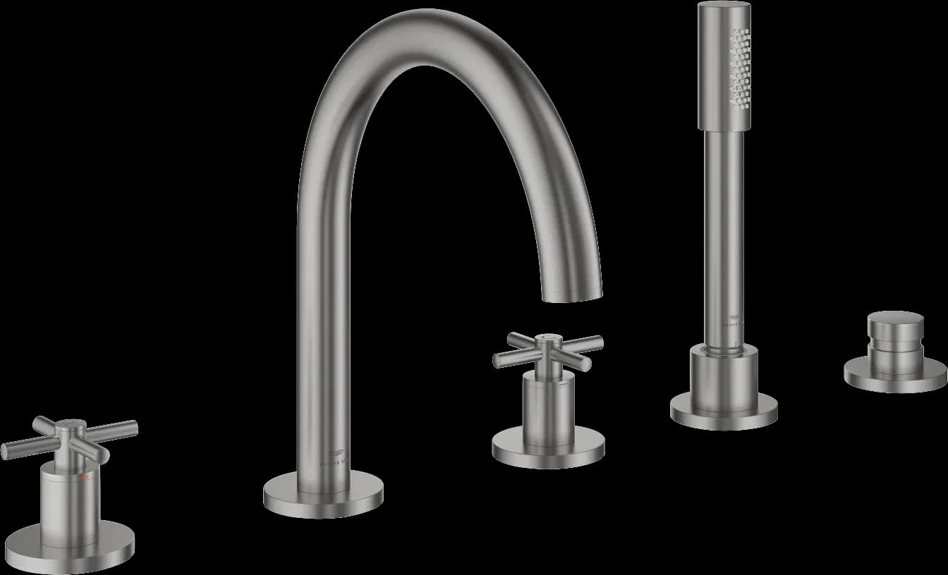 GROHE Atrio Baterie cadă cu 5 elemente - finisaj Supersteel Infinity