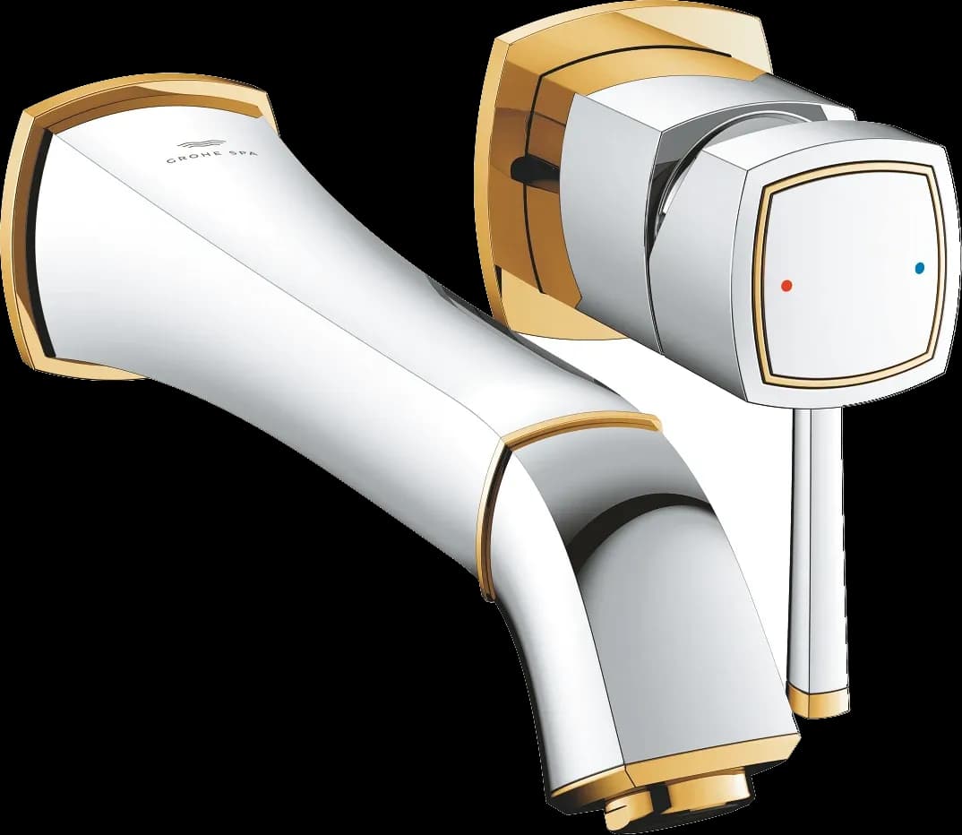 GROHE Grandera Baterie lavoar monocomandă cu 2 elemente Mărimea L - finisaj Crom, auriu