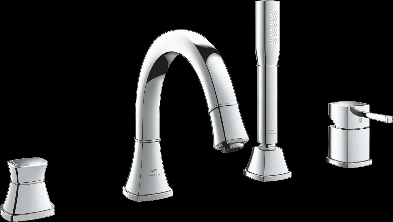 GROHE Grandera Baterie cadă monocomandă cu 4 găuri