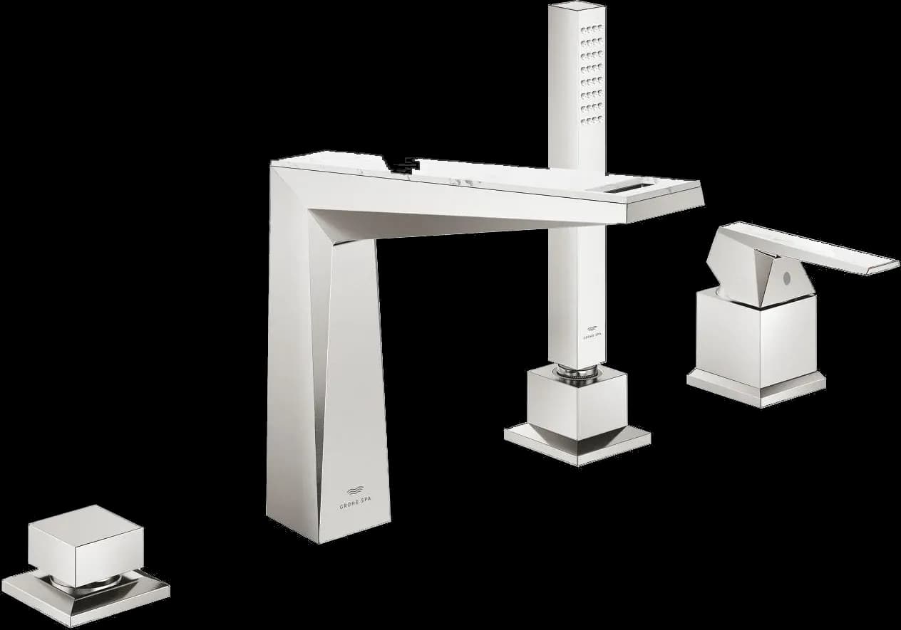 GROHE Allure Brilliant Private Collection Baterie cadă monocomandă cu 4 găuri - finisaj Supersteel Infinity