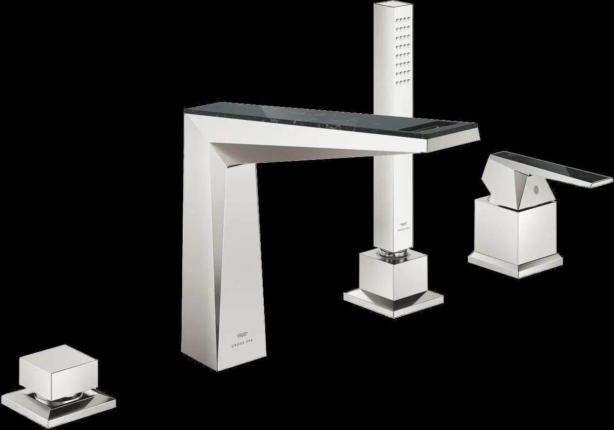 GROHE Allure Brilliant Private Collection Baterie cadă monocomandă cu 4 găuri - finisaj Supersteel Infinity