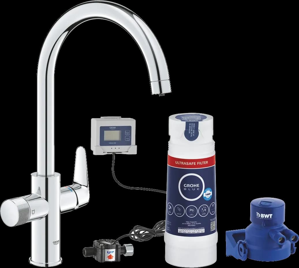 GROHE Blue Pure BauCurve Set de început cu filtru UltraSafe