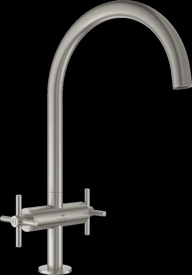 GROHE Atrio Baterie de bucătărie cu două manete 1/2", mărimea L - finisaj Supersteel Infinity