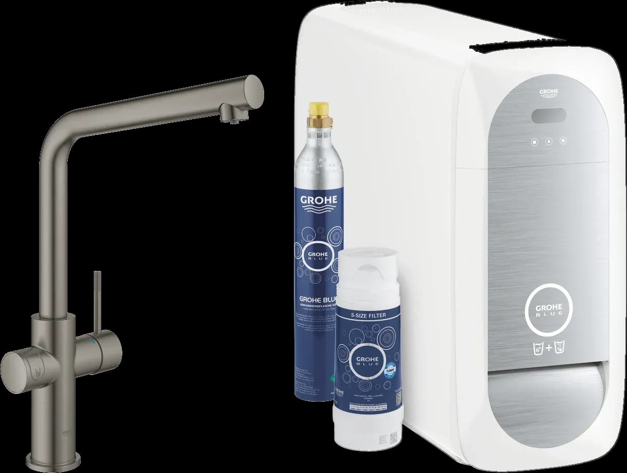 GROHE Blue Home Pipă tip L Starter kit - finisaj Antracit - Brushed Hard Graphite