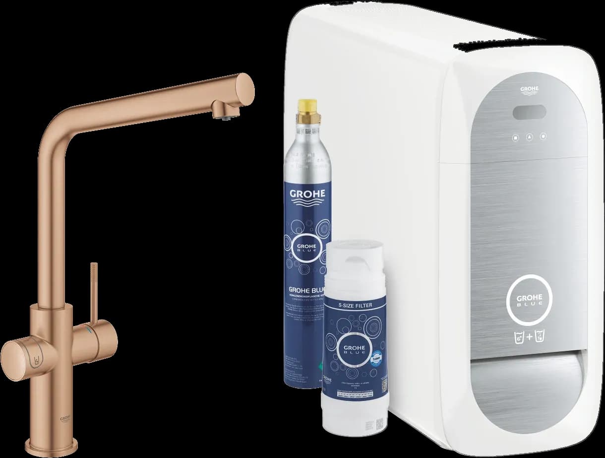 GROHE Blue Home Pipă tip L Starter kit - finisaj Bronz - Brushed Warm Sunset
