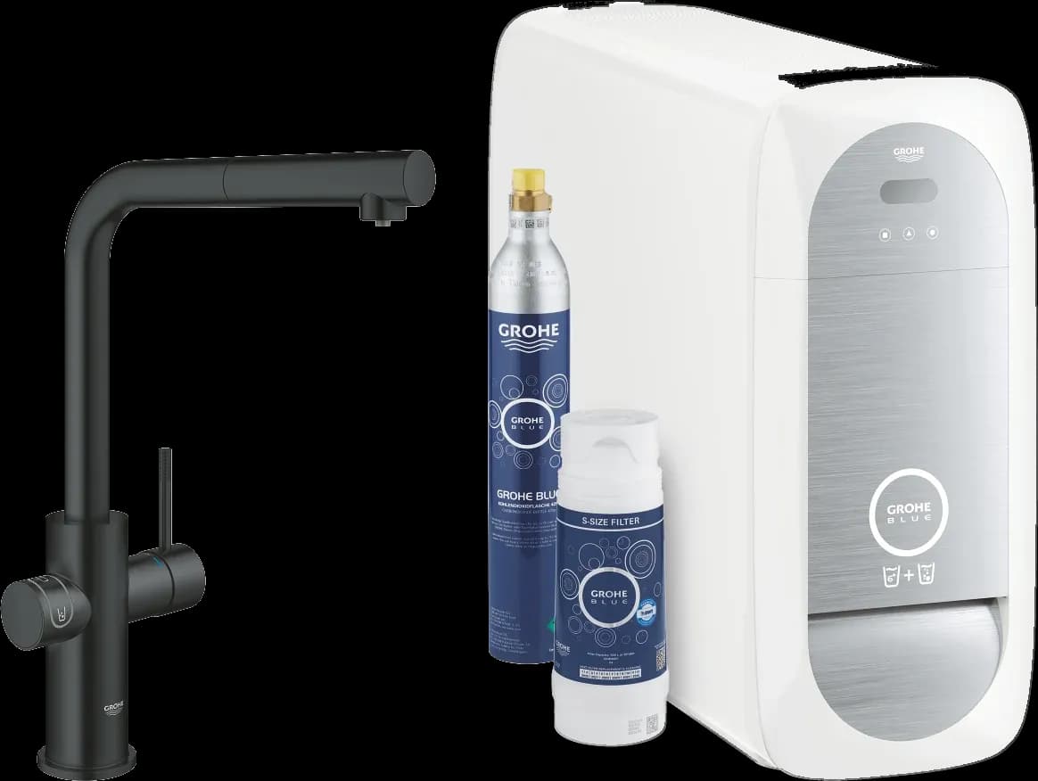 GROHE Blue Home Set de început cu pipă L extractibilă - finisaj Negru - Velvet Black
