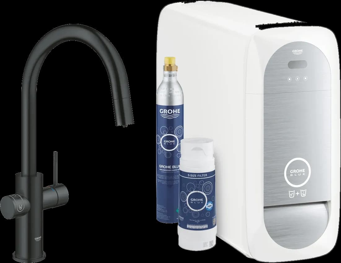 GROHE Blue Home Set de început cu pipă C extractibilă - finisaj Negru - Velvet Black