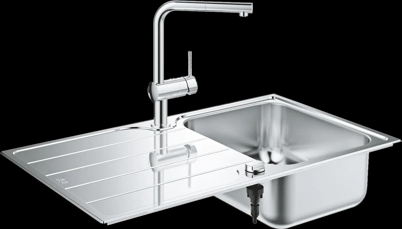 GROHE Minta Pachet chiuvetă de bucătărie și baterie monocomandă