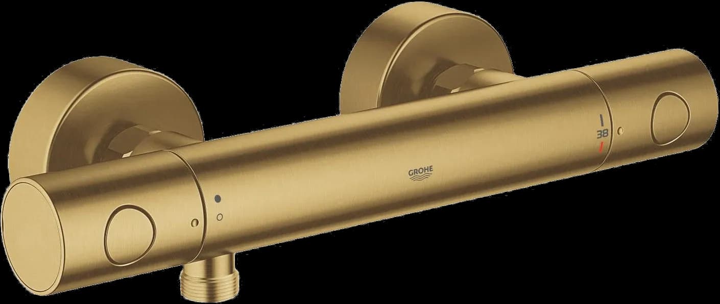 GROHE Grohtherm 1000 Cosmopolitan M Baterie duş cu termostat 1/2" - finisaj Aur - Brushed Cool Sunrise