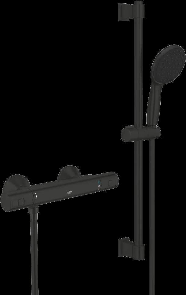 GROHE Precision Start Baterie duş cu termostat 1/2" - finisaj Negru - Matt Black