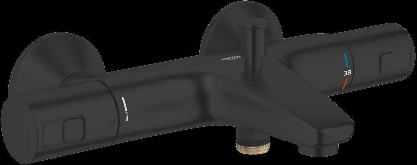 GROHE Precision Start Baterie cadă cu termostat 1/2" - finisaj Negru - Matt Black