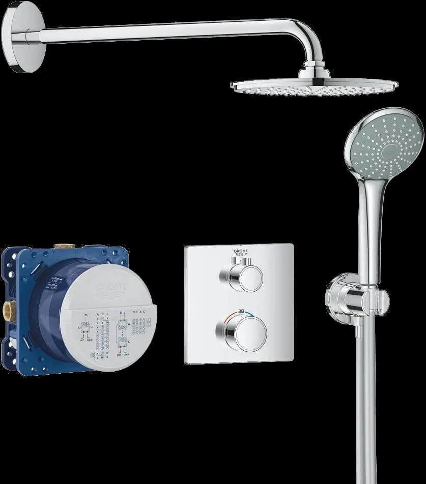 GROHE Grohtherm Setul de duș Perfect Rainshower Cosmopolitan 210