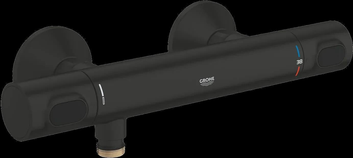 GROHE Grohtherm 500 Baterie duş cu termostat 1/2" - finisaj Negru - Matt Black