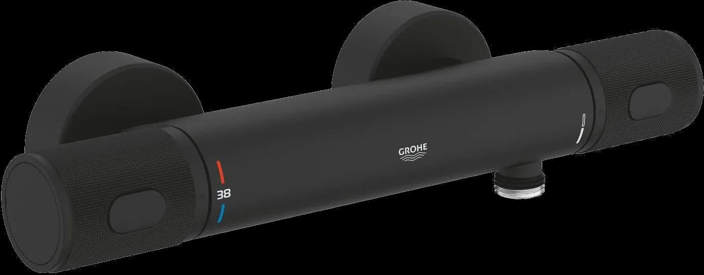 GROHE Grohtherm 1000 Performance Baterie duş cu termostat 1/2" - finisaj Negru - Phantom Black