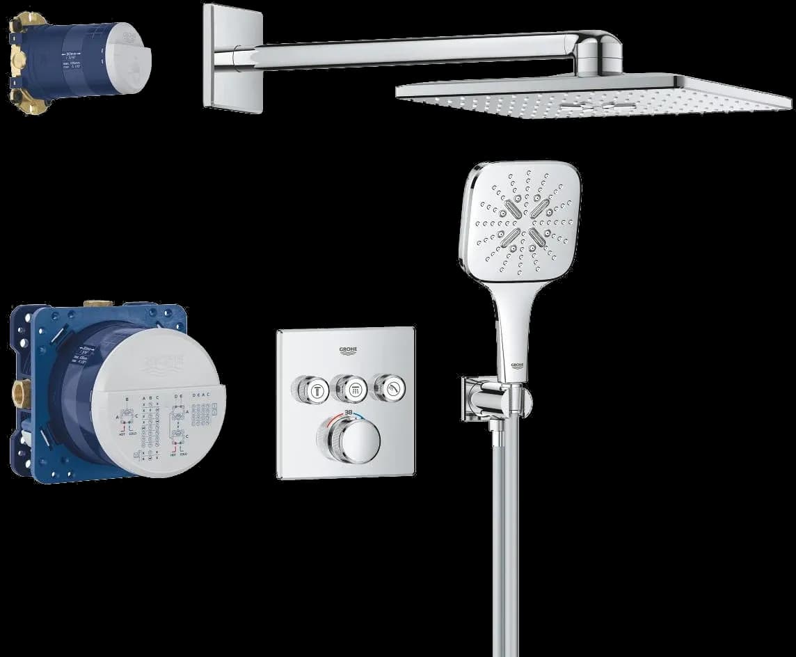 GROHE Grohtherm SmartControl Sistem de duș încastrat cu Rainshower SmartActive 310 Cube