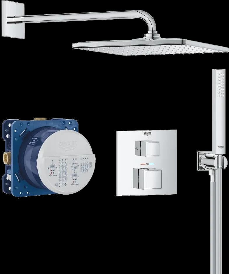 GROHE Grohtherm Cube Sistem de duș încastrat cu Rainshower Mono 310 Cube