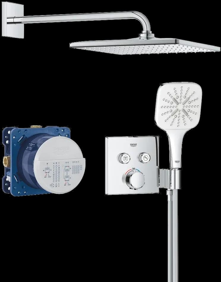 GROHE Precision SmartControl Sistem de duș încastrat cu Vitalio Rain Mono 310 Cube