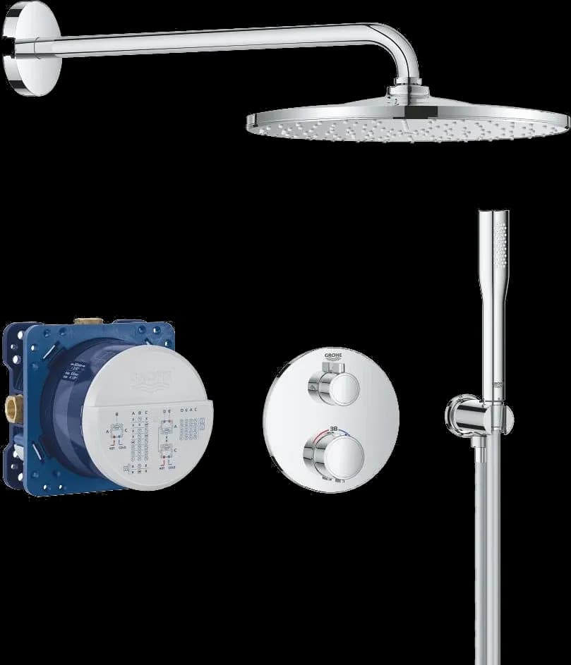 GROHE Precision Thermostat Sistem de duș încastrat cu Vitalio Rain Mono 310