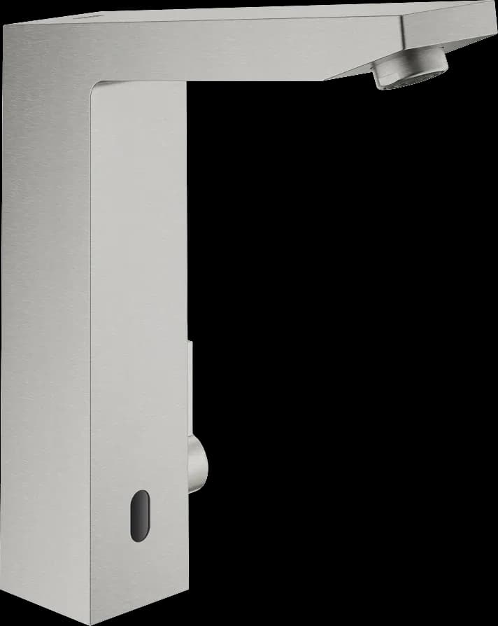 GROHE Eurocube E Baterie electronică cu infraroșu 1/2" cu dispozitiv de mixare și limitator de temperatură ajustabil - finisaj Supersteel Infinity
