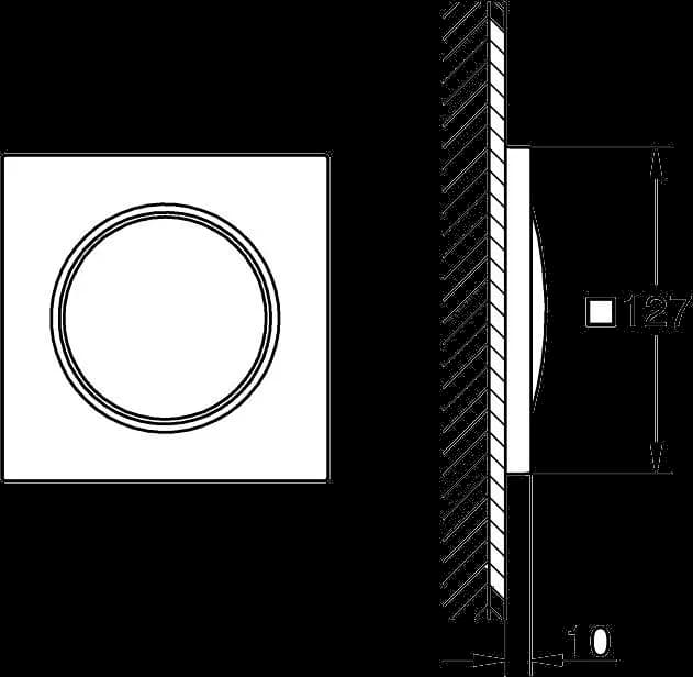 GROHE F digital Deluxe set iluminare - desen tehnic cu cote