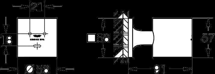 GROHE Allure Suport - desen tehnic cu cote