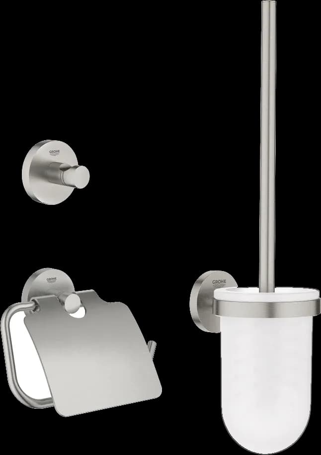 GROHE Essentials Set accesorii 3 în 1 City restroom - finisaj Supersteel Infinity