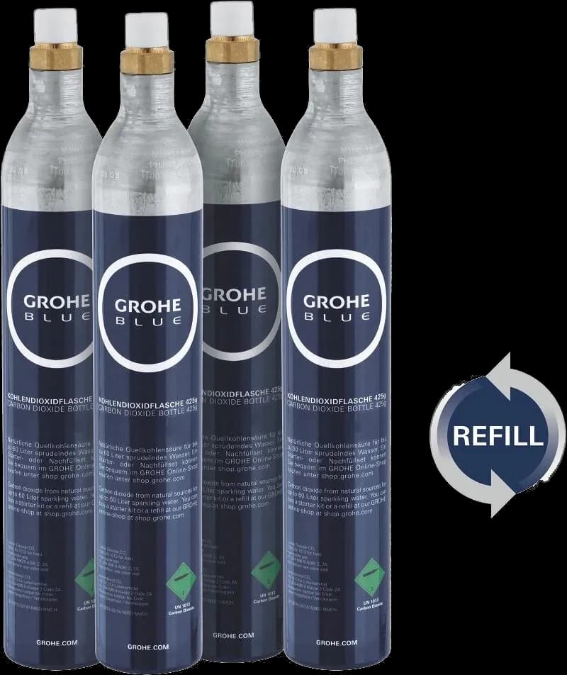 GROHE Blue Reumplere butelii CO<sub>2</sub> 425 g (4 bucăți)
