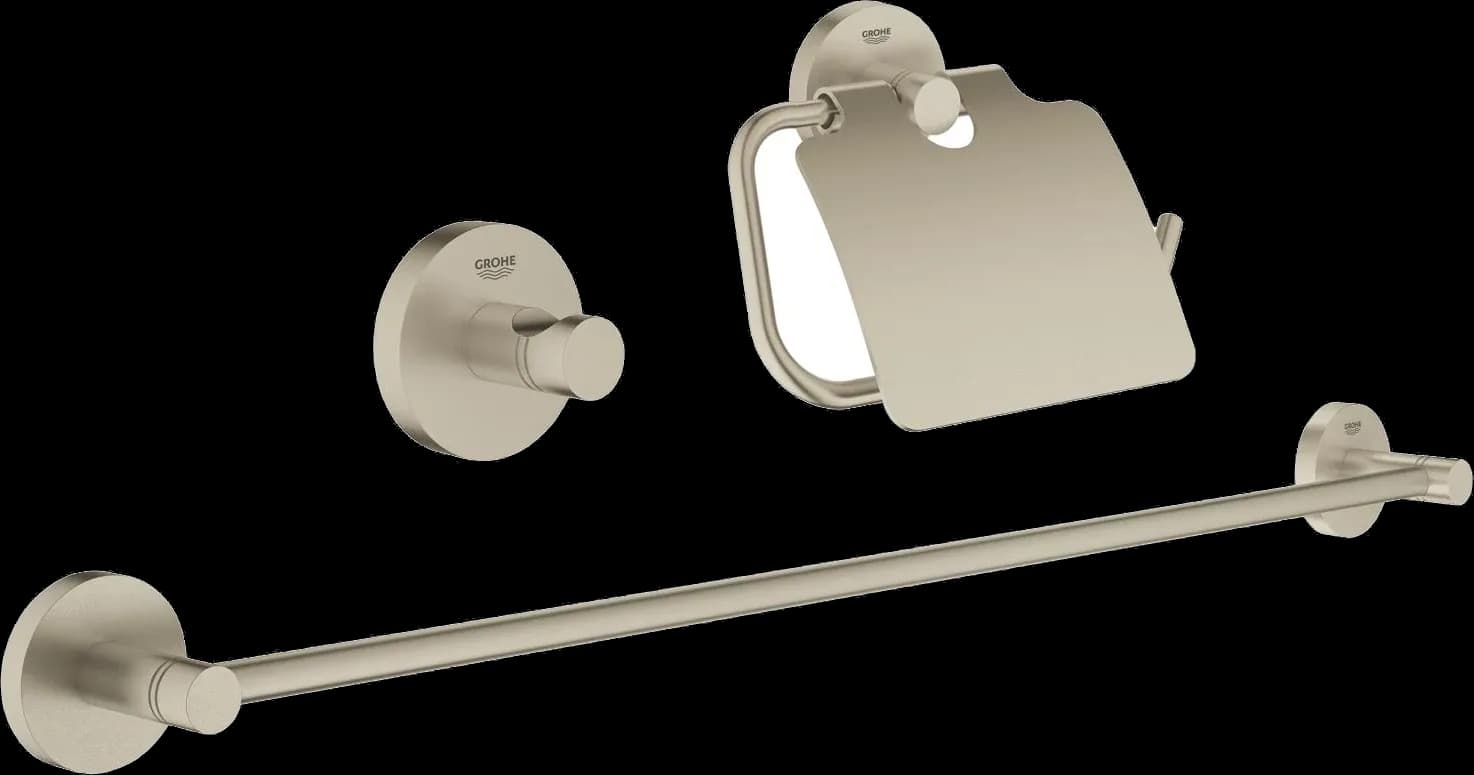 GROHE Essentials Set accesorii 3 în 1 Guest bathroom - finisaj Nickel - Brushed Nickel