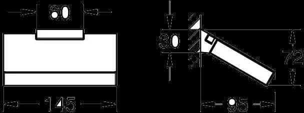 GROHE Selection Cube Suport hârtie igienică - desen tehnic cu cote