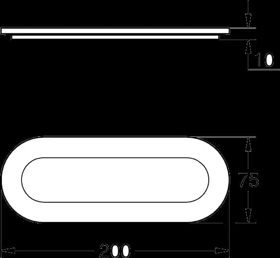 GROHE Selection Farfurie pentru săpun, fără suport - desen tehnic cu cote