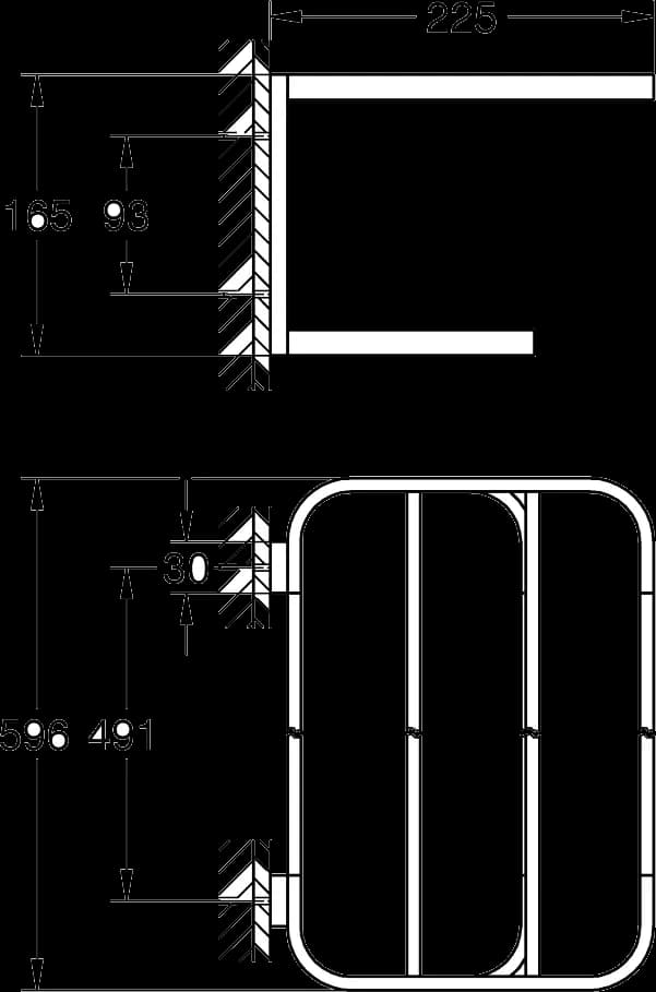 GROHE Selection Suport prosop multiplu - desen tehnic cu cote