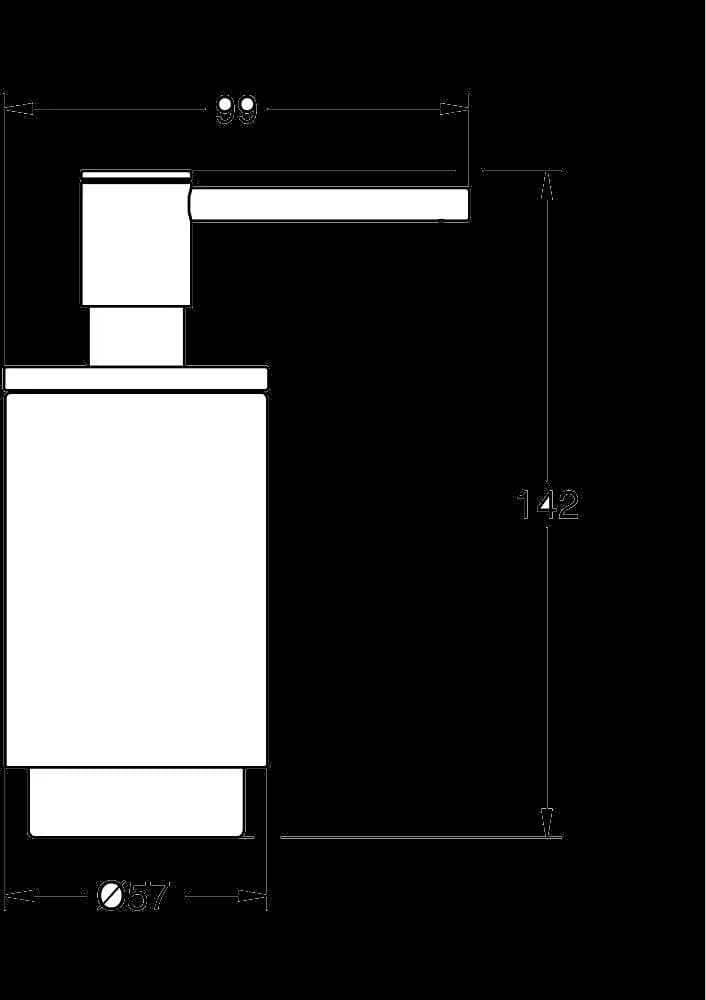 GROHE Selection Dozator săpun lichid - desen tehnic cu cote