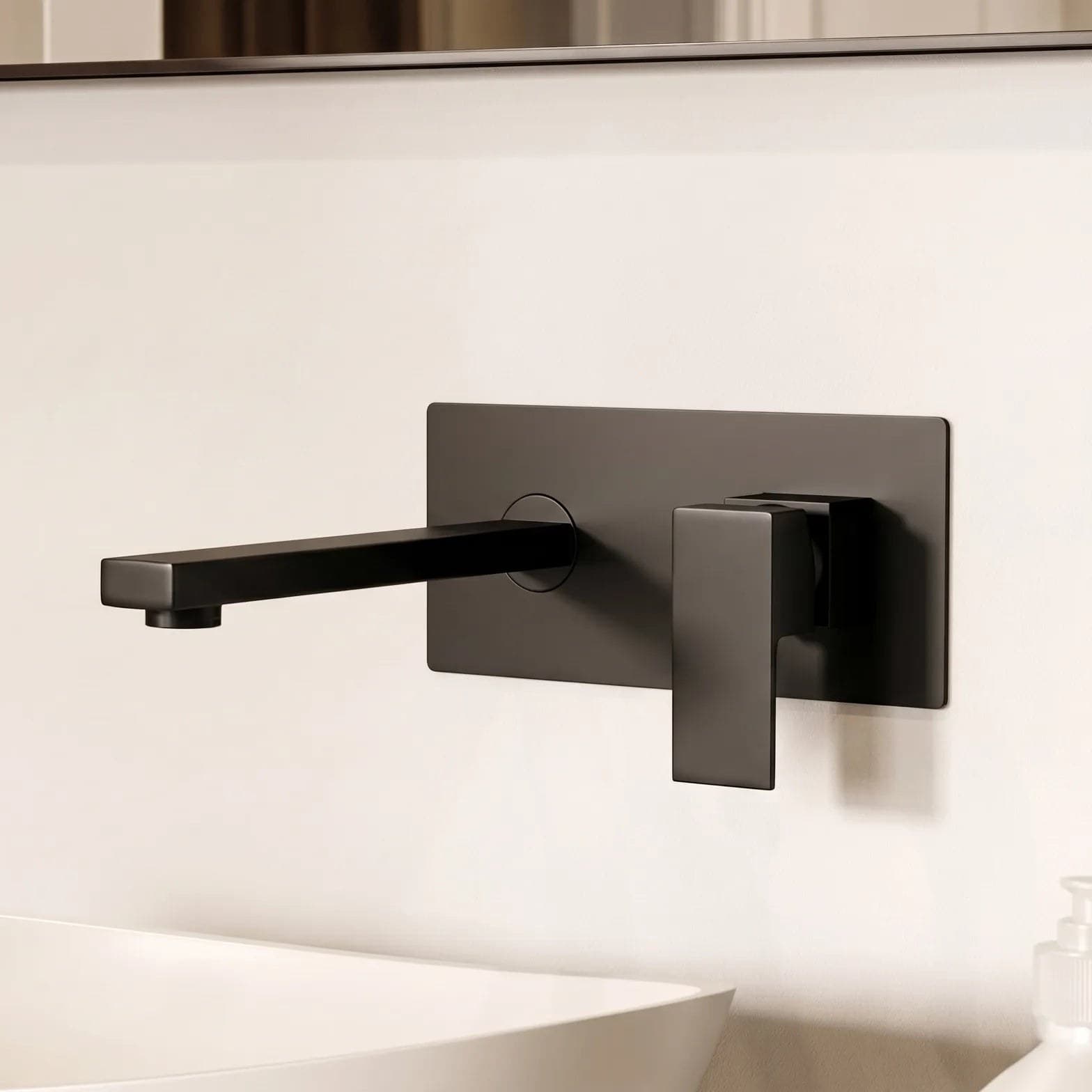 Baterie lavoar încastrată JH-18122 - negru mat - montat