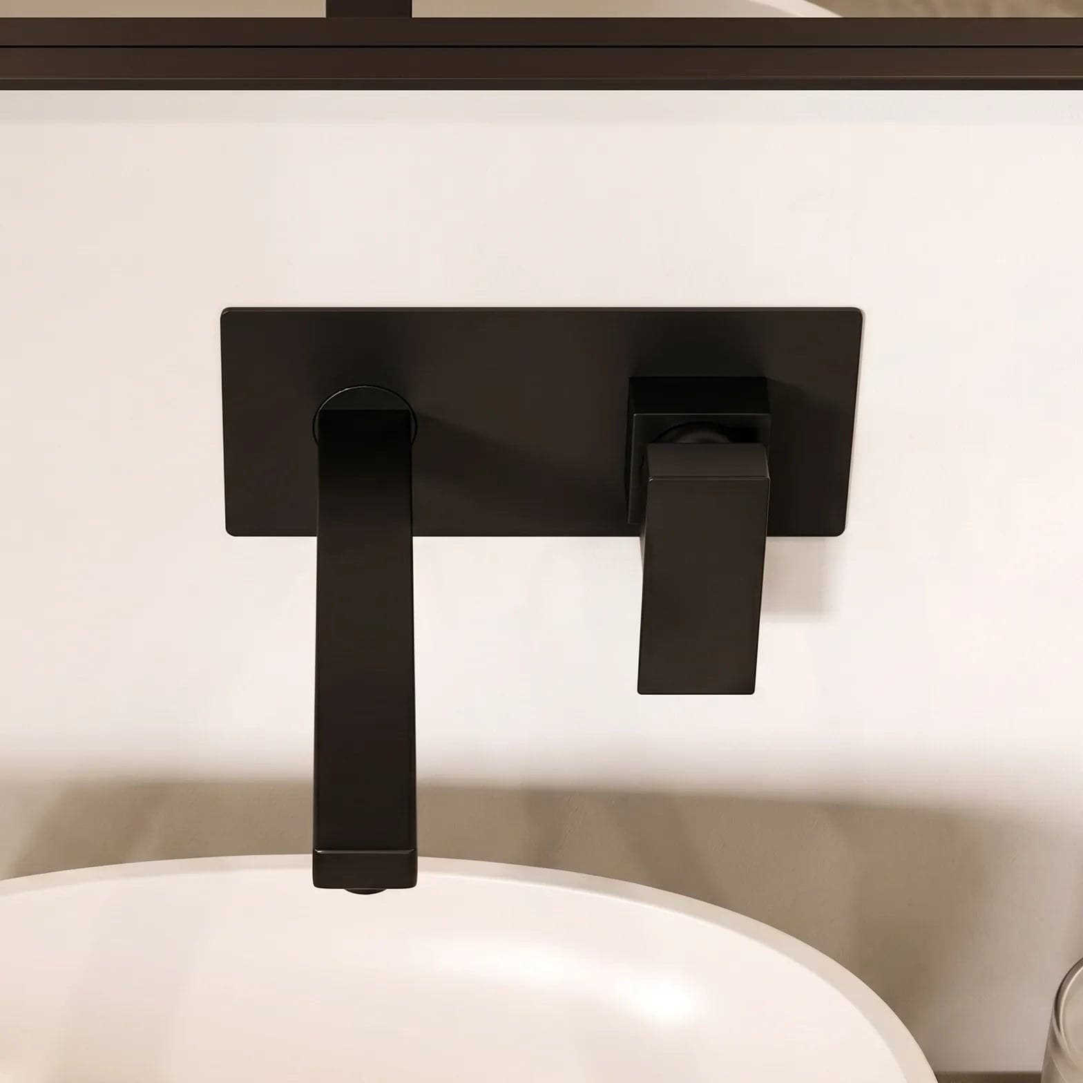 Baterie lavoar încastrată JH-18122 - negru mat - montat