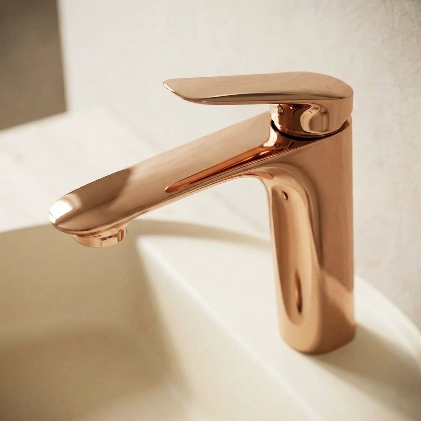 Baterie lavoar - Rinel - Rose gold - montat