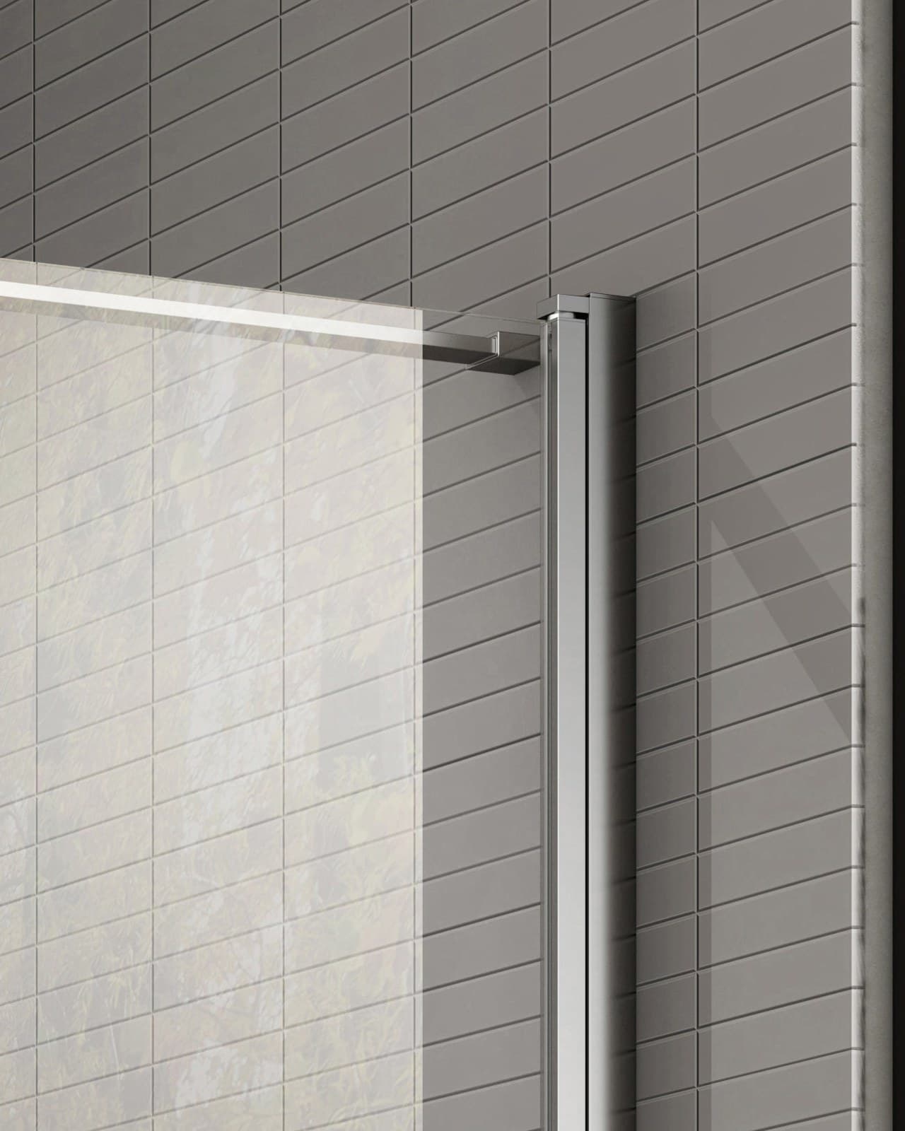 Cabină de duș colț cu ușă batantă și panou fix sticlă NANO 8mm - montat