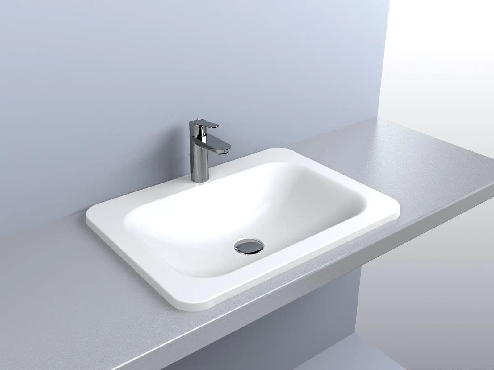 Lavoar CALIFORNIA 620 C Alb Lucios - montat