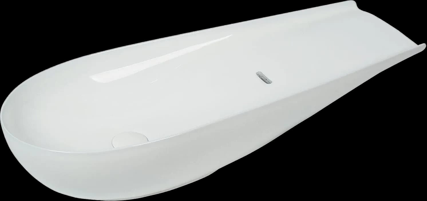 Lavoar ceramic cu formă atipică A797B - alb lucios