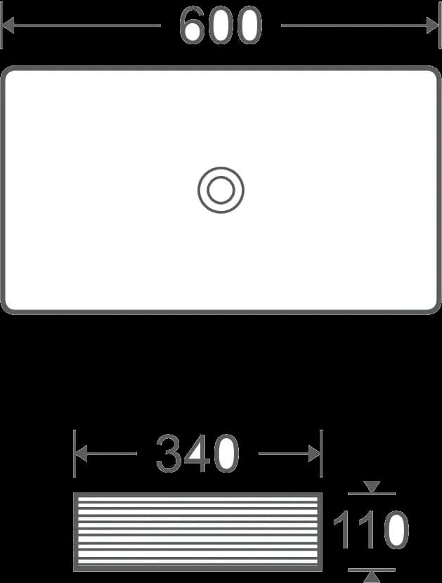 Lavoar ceramic dreptunghiular A442L-CA39M