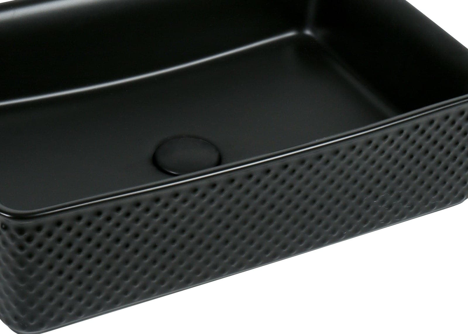 Lavoar ceramic dreptunghiular A740-CBK-M - negru mat, exterior texturat
