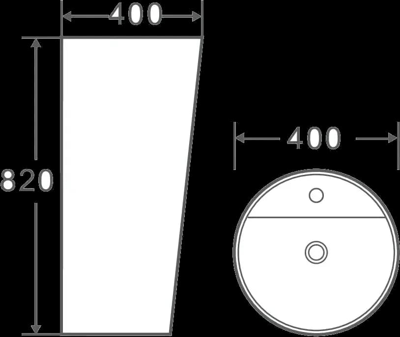 Lavoar ceramic freestanding H24 - alb lucios