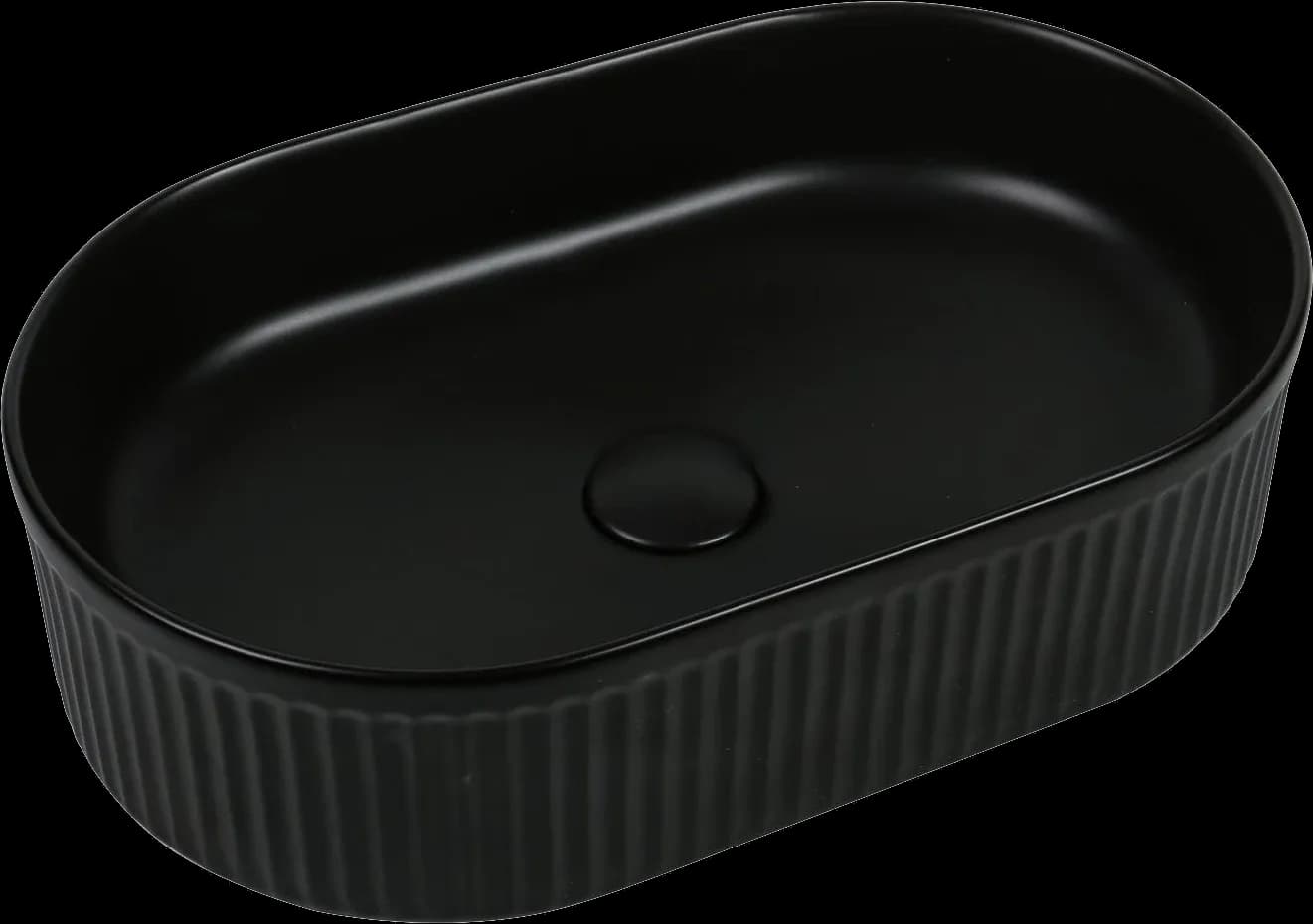 Lavoar ceramic oval A721-CBK-M - negru mat cu textură striată