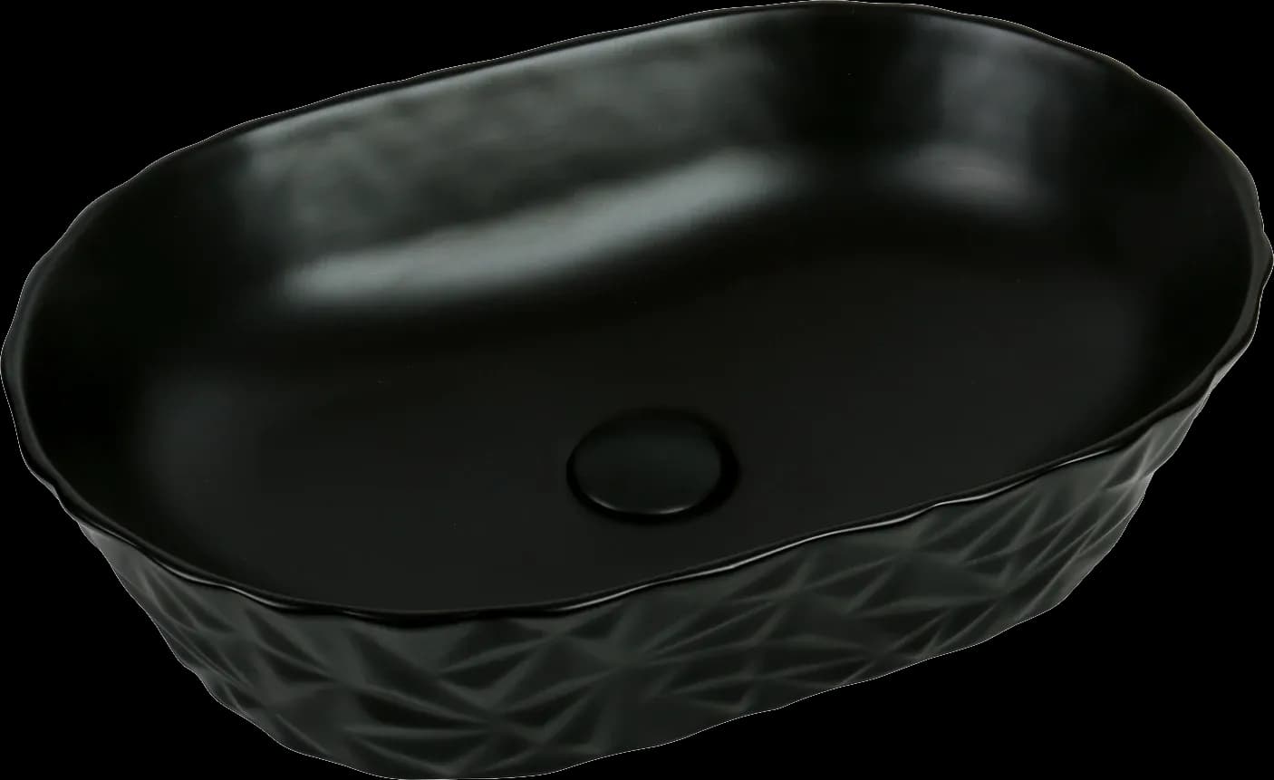Lavoar ceramic oval A824-CBK-M - negru mat texturat