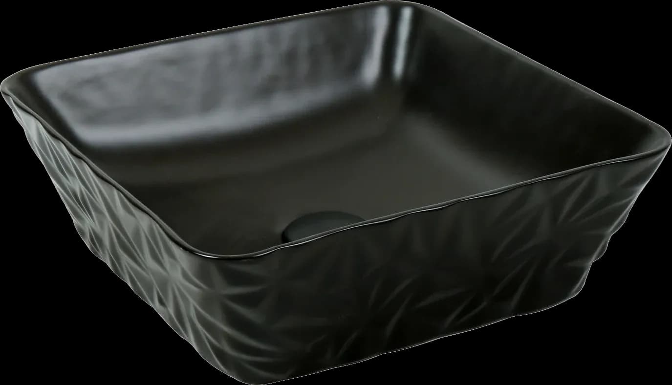 Lavoar ceramic pătrat A822-CBK-M - negru mat
