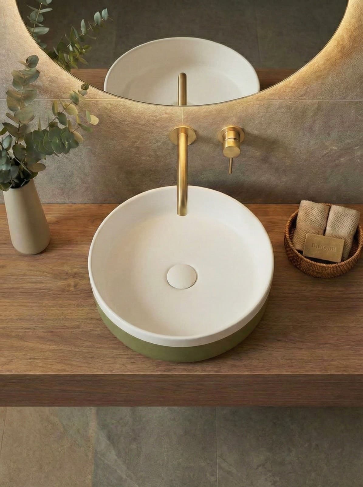 Lavoar ceramic rotund A524B-CA12M - montat