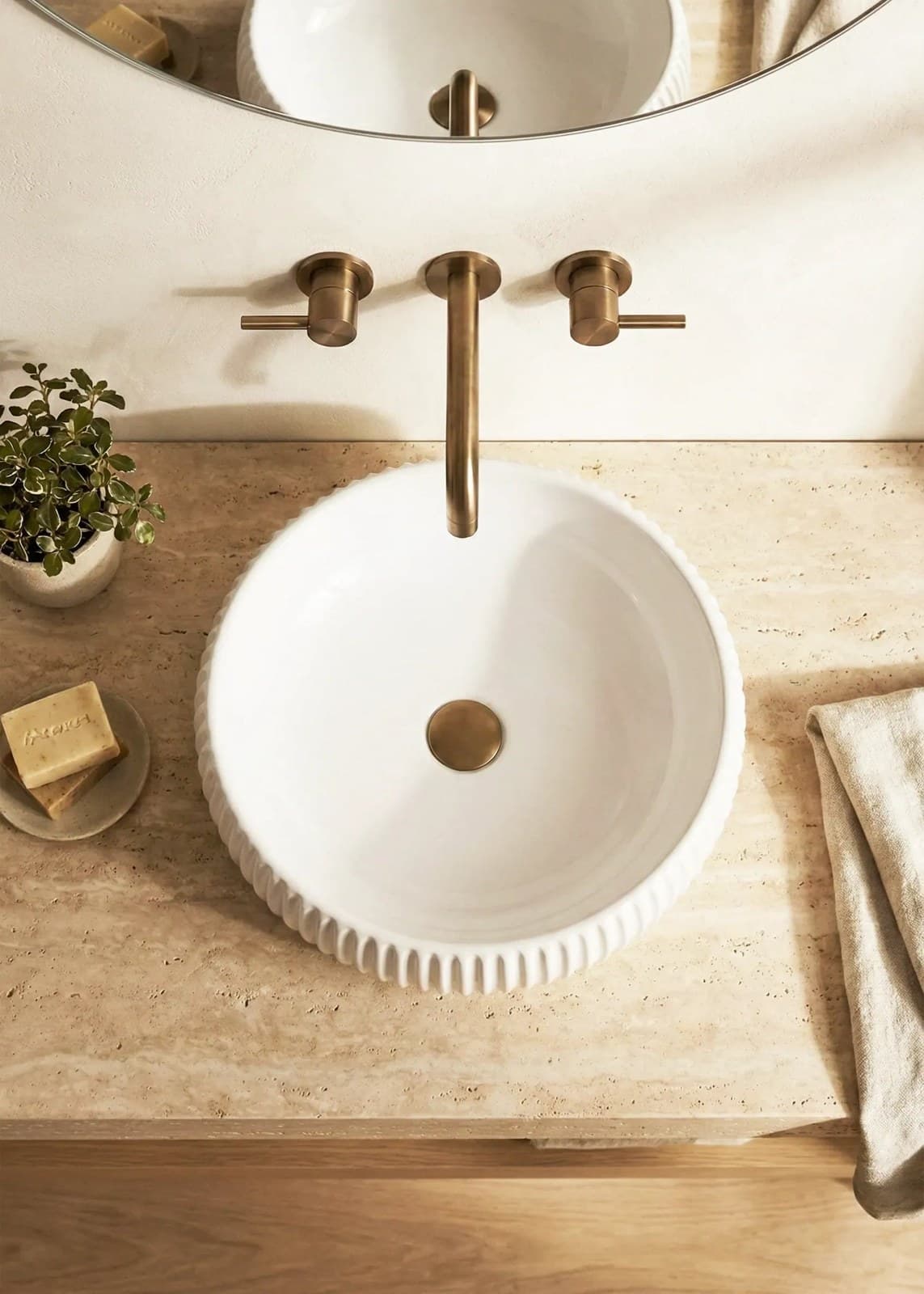 Lavoar ceramic rotund A544 - montat