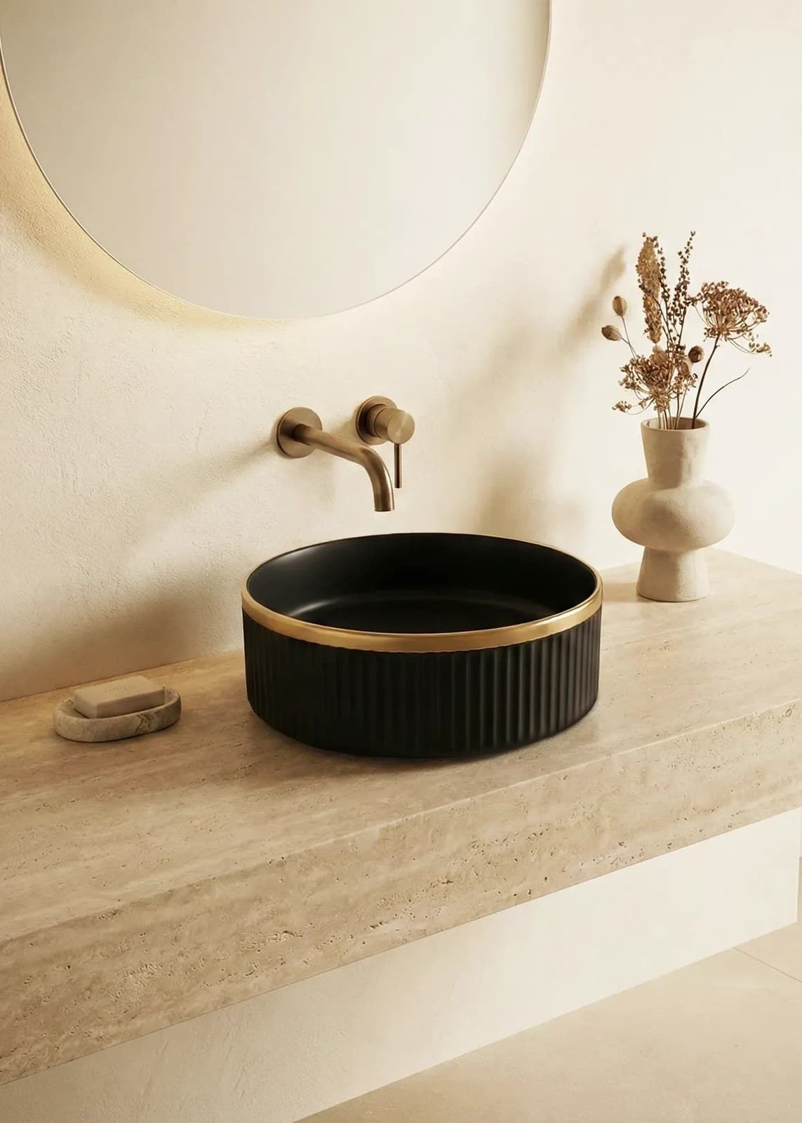Lavoar ceramic rotund A725-CBKGGLG-M - montat
