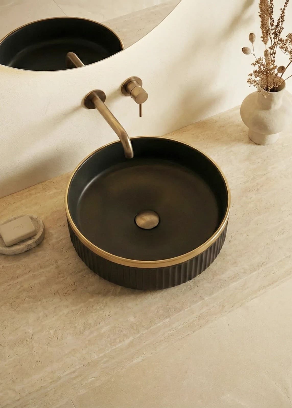 Lavoar ceramic rotund A725-CBKGGLG-M - montat